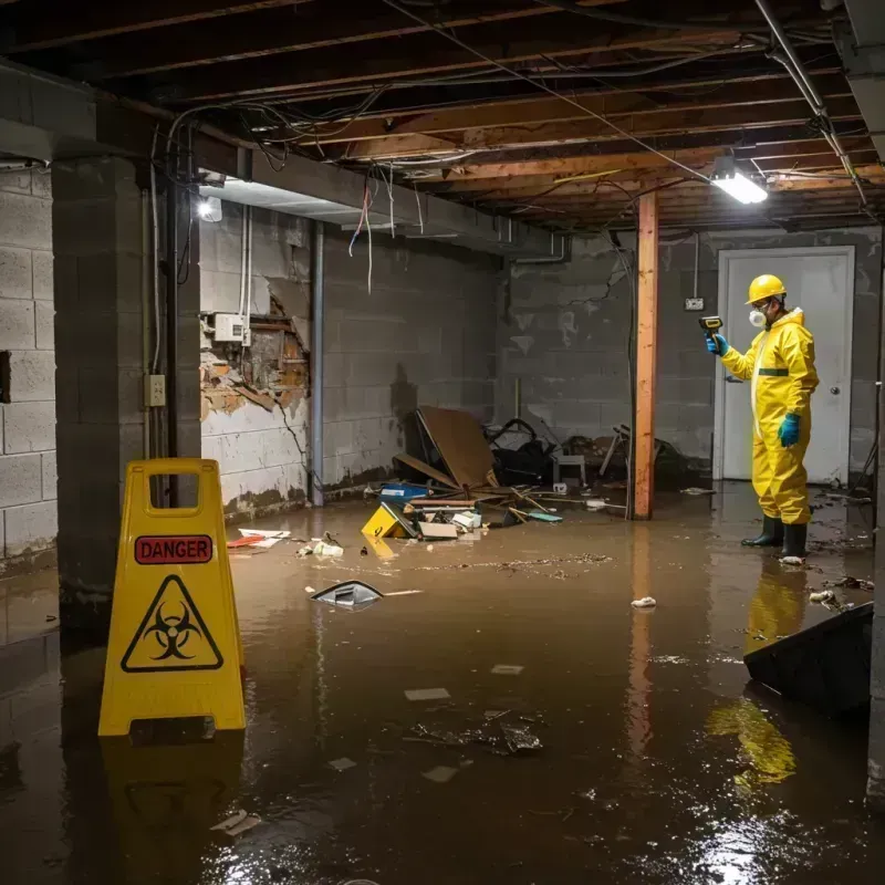 Flooded Basement Electrical Hazard in Fayetteville, NY Property